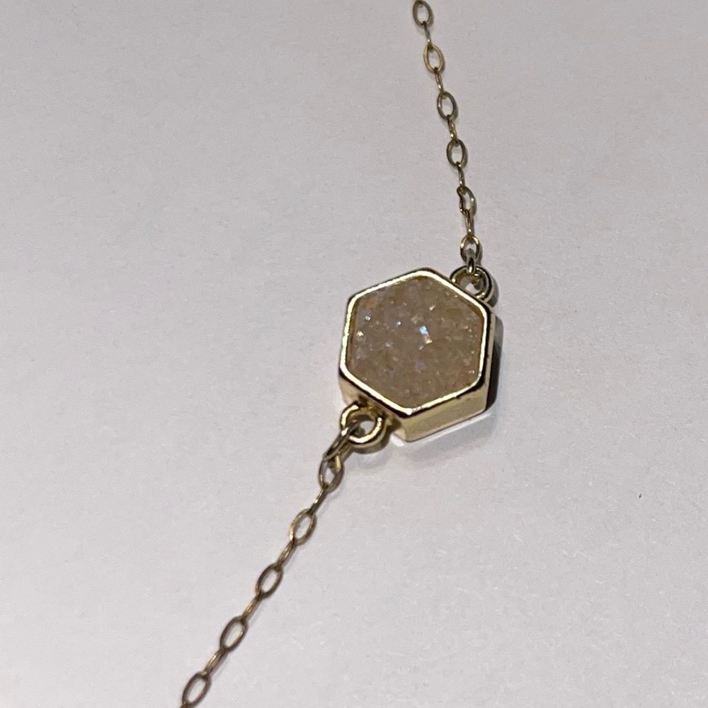 15” white crystal necklace